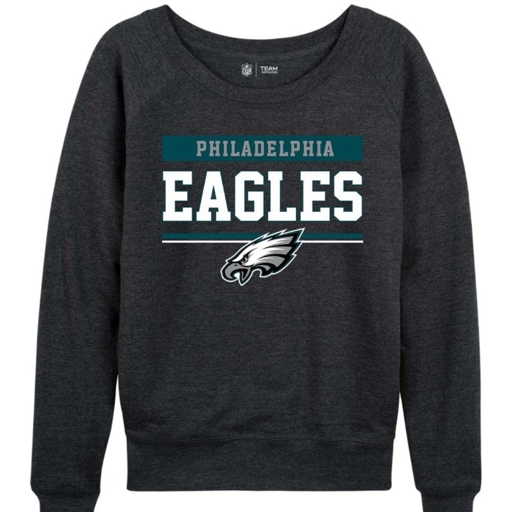 NFL Women's Charcoal Philadelphia Eagles Crewneck